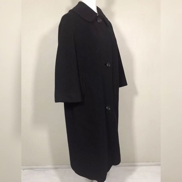 Dark As Night Black Swing Coat - Picture 4 of 7